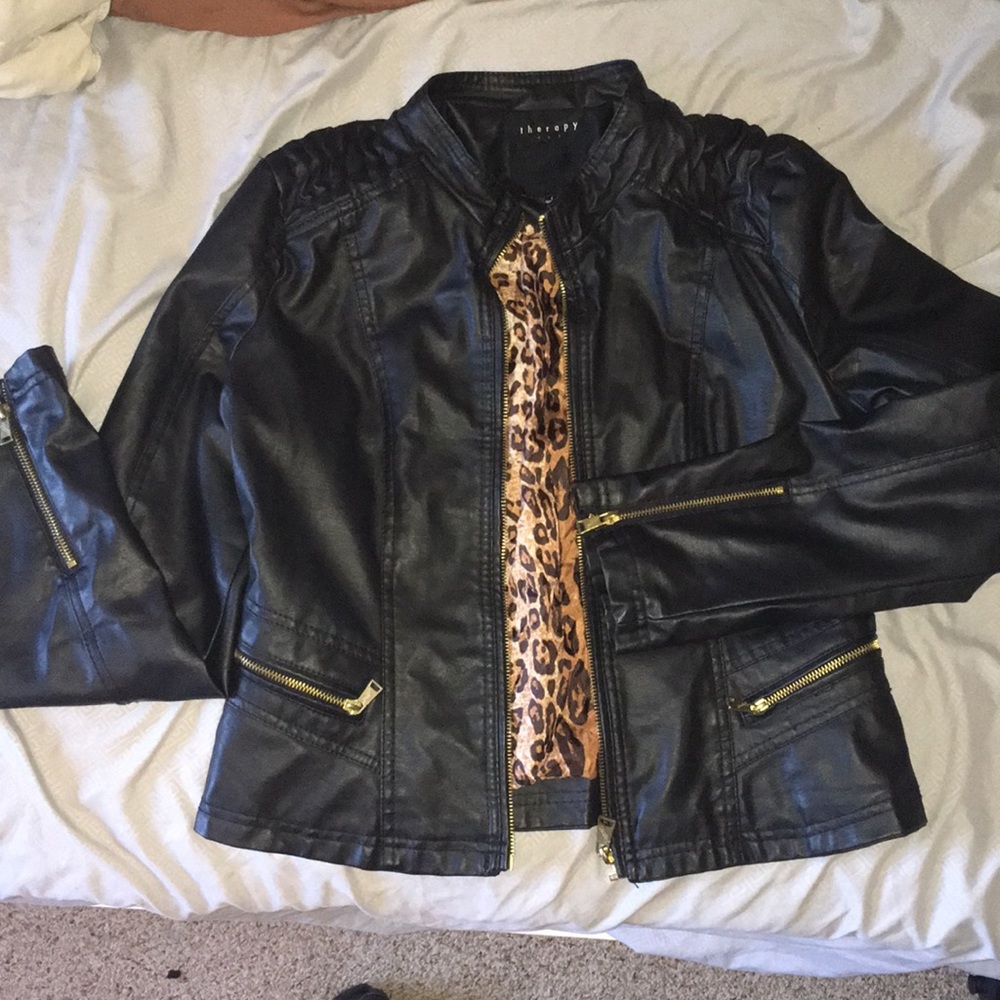 Black fo leather jacket